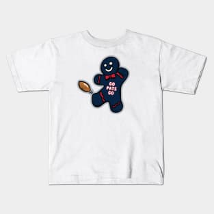 New England Patriots Gingerbread Man Kids T-Shirt
